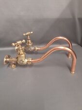 BRASS & COPPER WALL MOUNTED SINK TAPS, RECLAIMED & FULLY REFURBED STUNNING TAPS