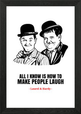 Laurel and hardy framed wall - and,