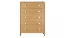 Oak Effect 5 Drawer Chest