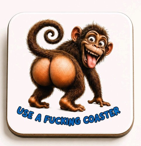 Funny rude animal coasters - coasters, set