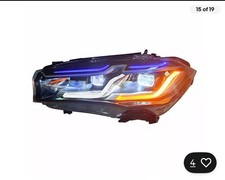 Pair For BMW X5 X6 F15 F16 2014-18 LED Headlights DRL Turn Signal Front Headlamp