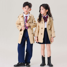 Kid Child Trench Coat Double