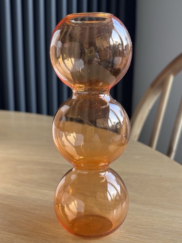Bubble bud vase orange - vase, glass
