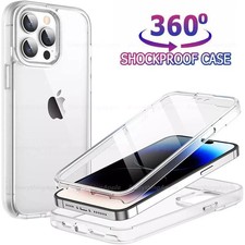CLEAR FULL BODY 360 Case iPhone 17 16 15 14 13 12 Pro Max Shockproof Phone Cover
