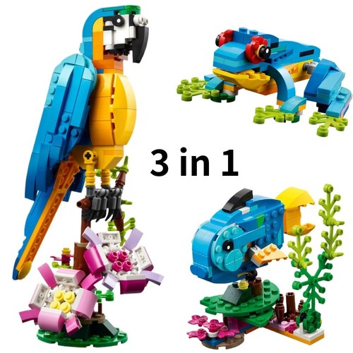 Exotic parrot building - 3-in-1,