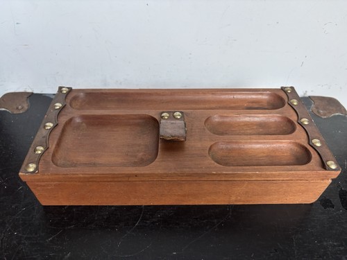 Vintage wooden vallet box desk - vintage,
