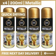 4 x Metallic Gold Spray Paint