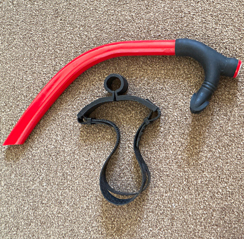 Red black snorkel tube - red/black, with