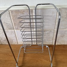 Metal rack holds 10 - holds, cds