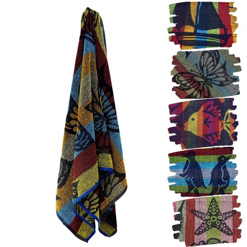 Large cotton beach towel - large,