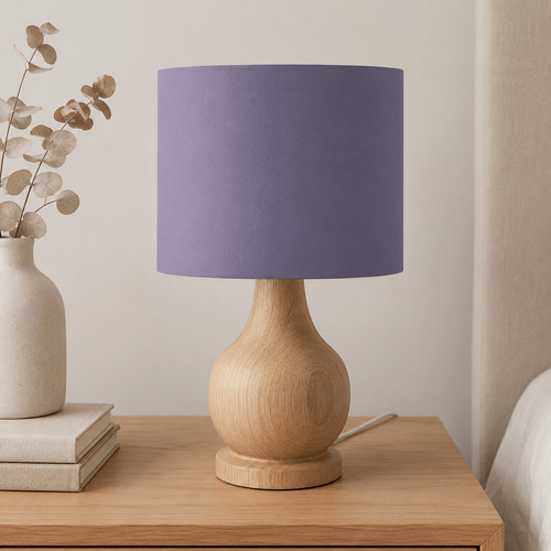 Plain aubergine lampshade - aubergine,