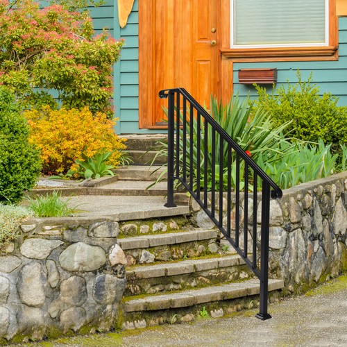 Wrought iron handrail - handrail, stair