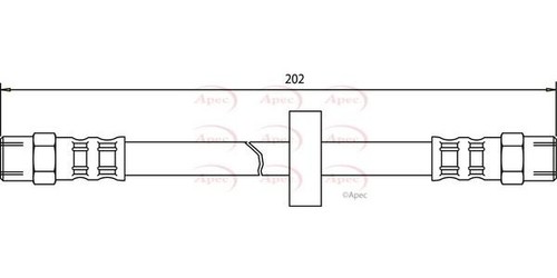 Apec rear brake - hose, for