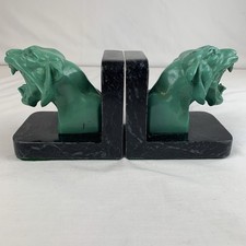 MCM Metal Tiger Bookends Jade