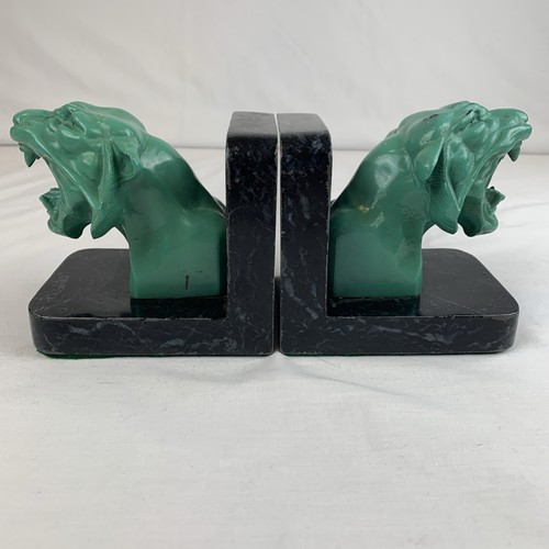 Mcm metal tiger bookends jade - metal,