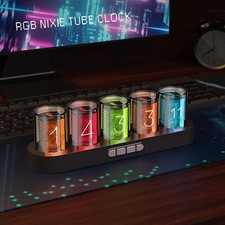 RGB Nixie Tube Clock LED Glows