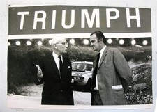 TRIUMPH Paris Motor Show Press Photograph Oct 1970 Sunday Mirror Lord Stokes