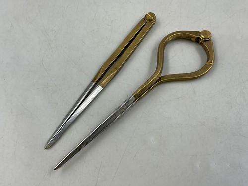 Pair brass hc - of,