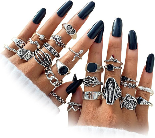 Vintage silver knuckle rings - vintage,