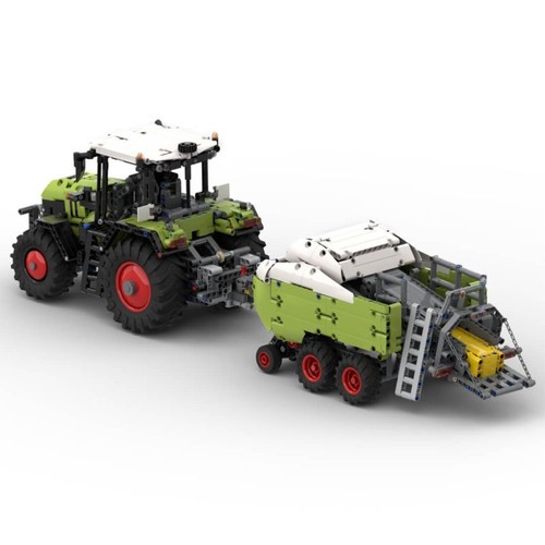 Tractor with square baler - with,