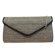 Lotus Chariot Black Clutch Bag