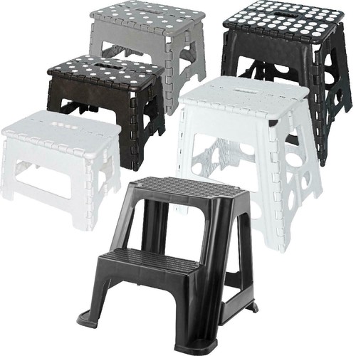Folding step stool - stool, plastic