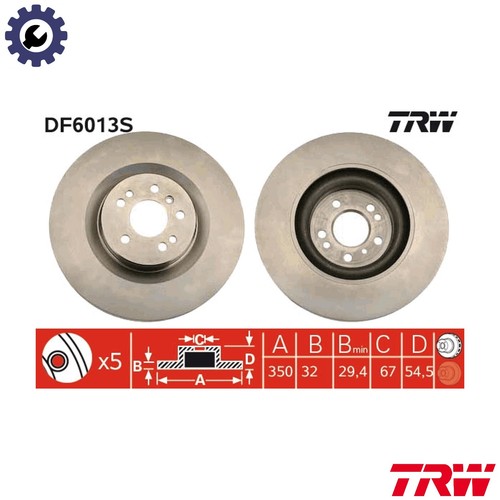 Brake disc df6013s for - 2x,