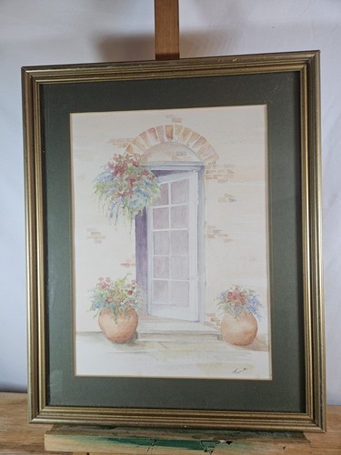 Watercolour ever open door - watercolour,