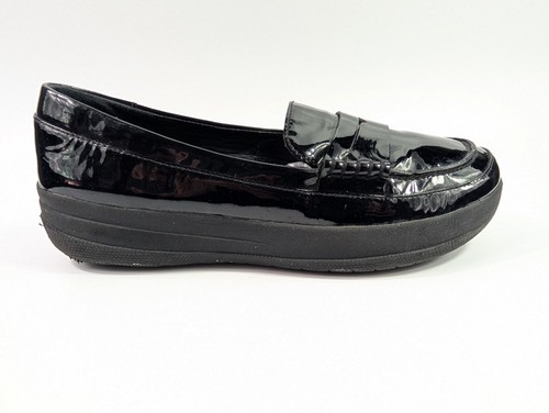 Fitflop black patent slip - black,
