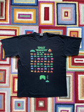 Space Invaders T-shirt, Gildan 00s, Black, Size Large, 2008, Taito Corp, Promo