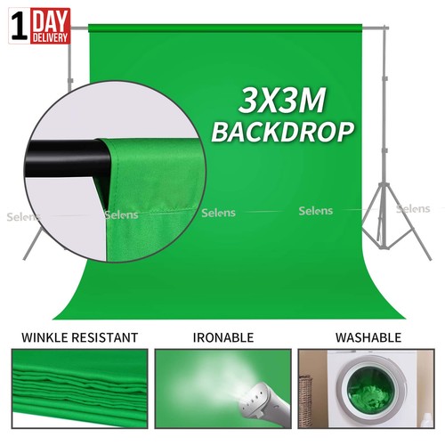10ft green backdrop muslin - 10×10ft,