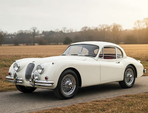 White vintage jaguar - jaguar,