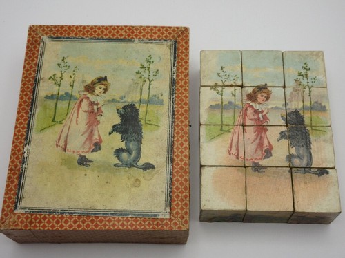 Victorian wooden puzzle - puzzle, block