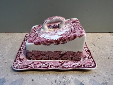 Vintage 1940's Mason's Patent Ironstone China Vista England Butter/cheese dish