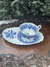 Antique Spode Copeland Tea Cup and Tenis Saucer Blue and White