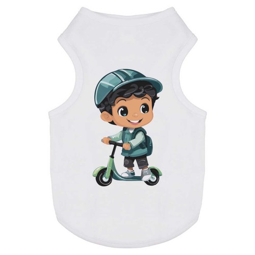 Little boy and scooter - 'little,
