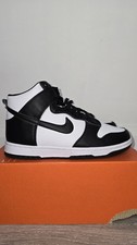 Nike Dunk Hi Retro Panda Size 5 Black / White Half Box