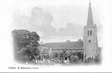 Hatfield, Hertfordshire - St Etheldreda's Church - postcard c.1905-10