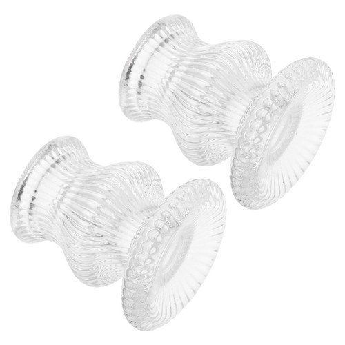 Pcs clear glass candlestick - glass,