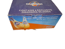 Orangina box and glasses