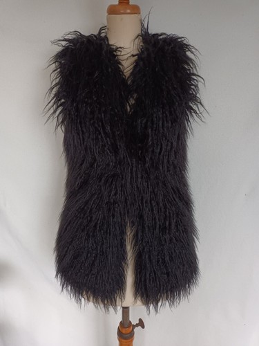 Ladies black faux fur - ladies,