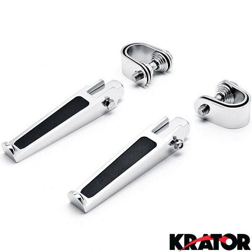 Chrome freeway bar foot pegs - foot,