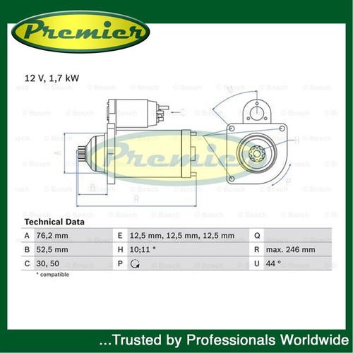 Premier starter motor - premier,
