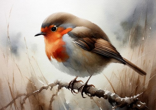 Gentle robin portrait - gentle,