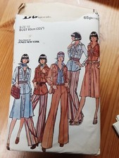 Vintage 1970s Butterick 4706 classic jacket skirt trouser pattern size 10