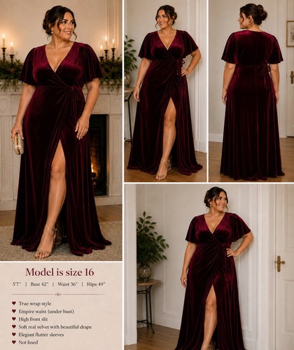 Nwt burgundy velvet - burgundy, wrap