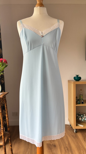 Vintage 1970s blue cotton - vintage,