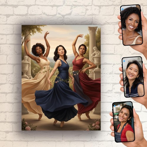 Personalized dancing ladies - personalized,