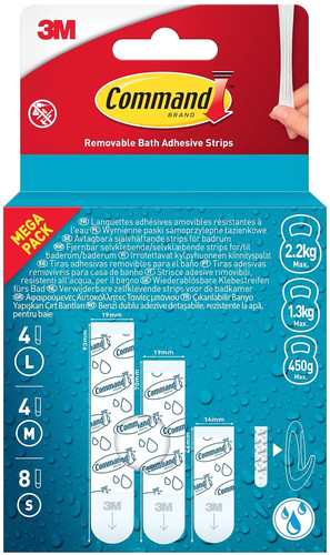 Command removable bath - command,