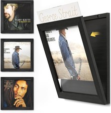Vinyl Record Frame Wall Front Opening, 3-Pack Album Frames for 12x12 Inch LP Vi